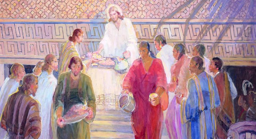 The Sacrament, by Minerva Teichert.