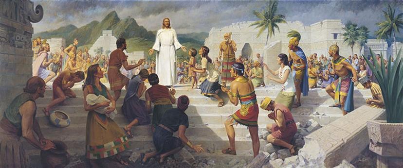 Jesus Christ Visits the Americas, by John Scott. Image via Gospel Media Library.