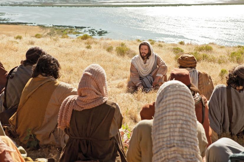 Christ delivering the Sermon on the Mount. Image via churchofjesuschrist.org.