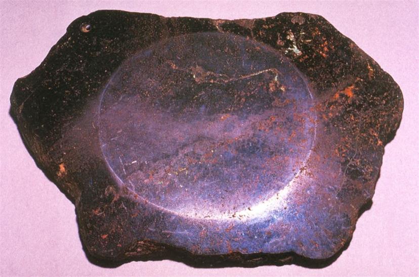 Olmec Iron-Ore Mirror from Guerrero. Photo by Linda Schele.