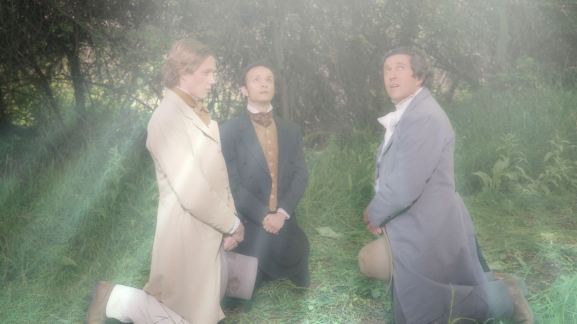Oliver Cowdery, David Whitmer, and Joseph Smith. A still from Episode 5 of A Marvelous Work.