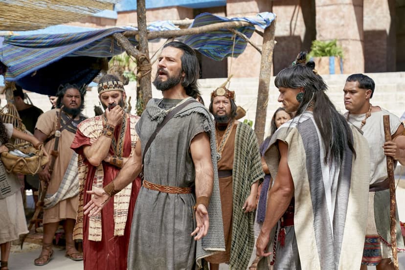 Alma the Younger preaches to the people and the lawyers in the city of Ammonihah. Image via churchofjesuschrist.org.