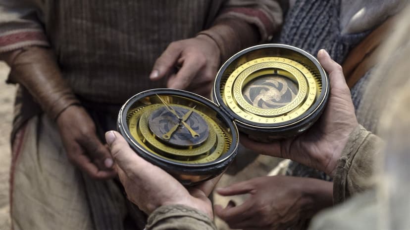 Lehi showing the Liahona to Nephi. Image via churchofjesuschrist.org.