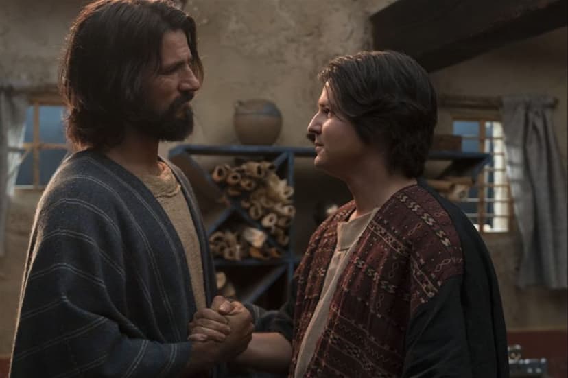 Alma the Younger and his son Helaman clasping hands. Image via churchofjesuschrist.org.