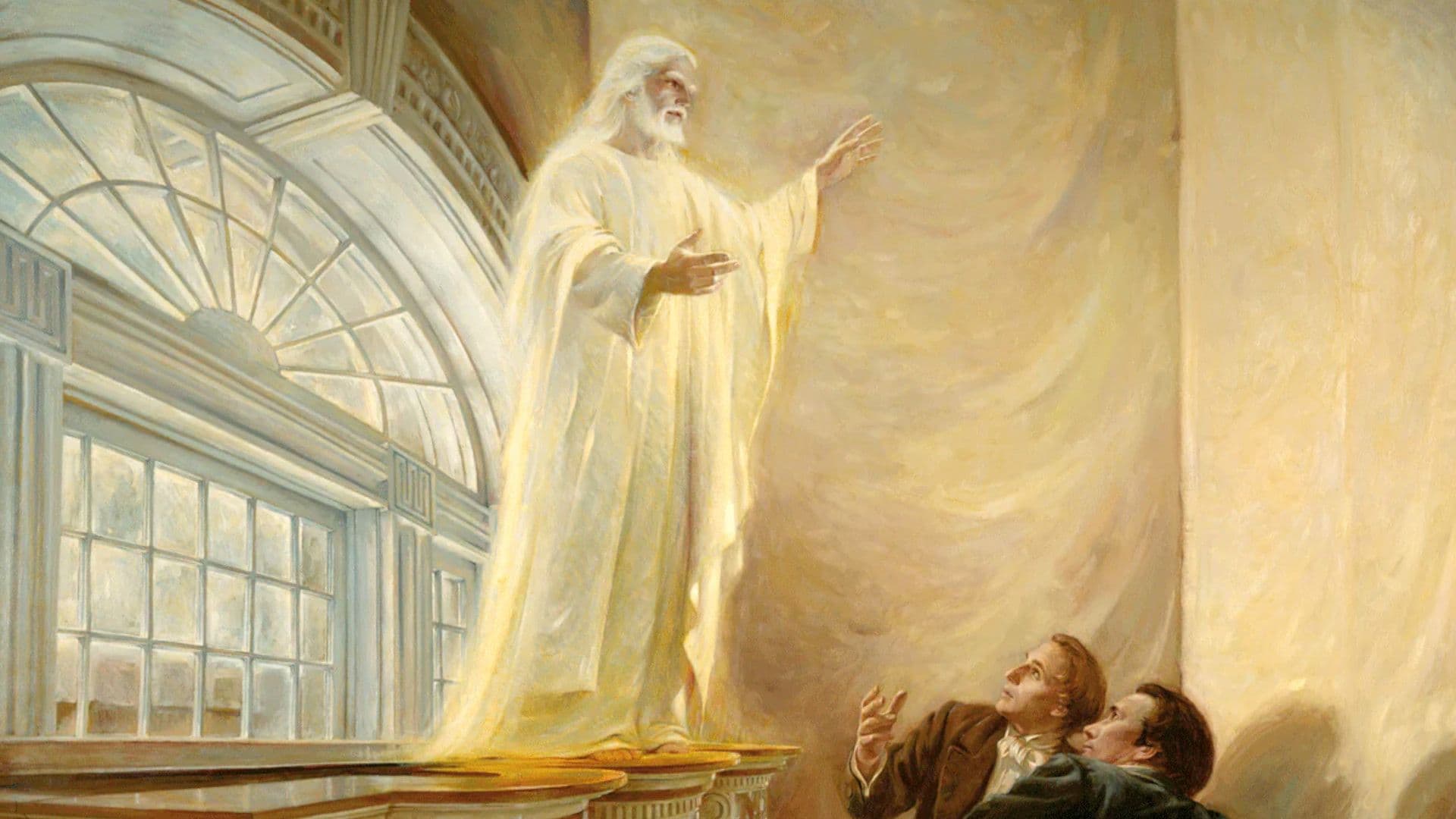 Detail from “Christ Appears in the Kirtland Temple” by Walter Rane.