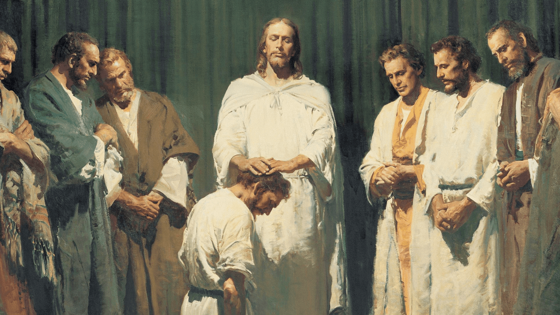 Detail of “Christ Ordaining the Apostles (Christ Ordaining the Twelve Apostles),” by Harry Anderson. Image courtesy of The Church of Jesus Christ of Latter-day Saints.