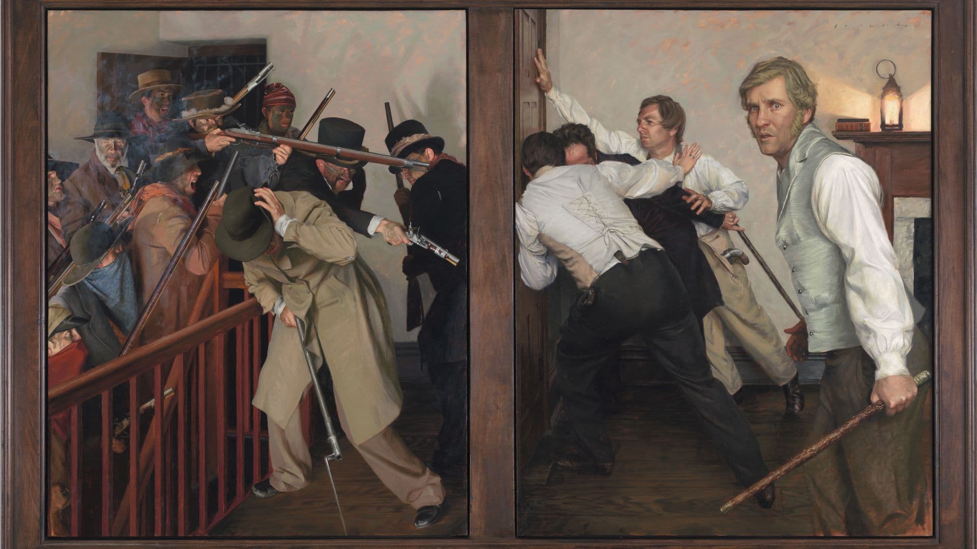 Detail of "Greater Love Hath No Man" by Casey Childs. Image courtesy of The Church of Jesus Christ of Latter-day Saints.