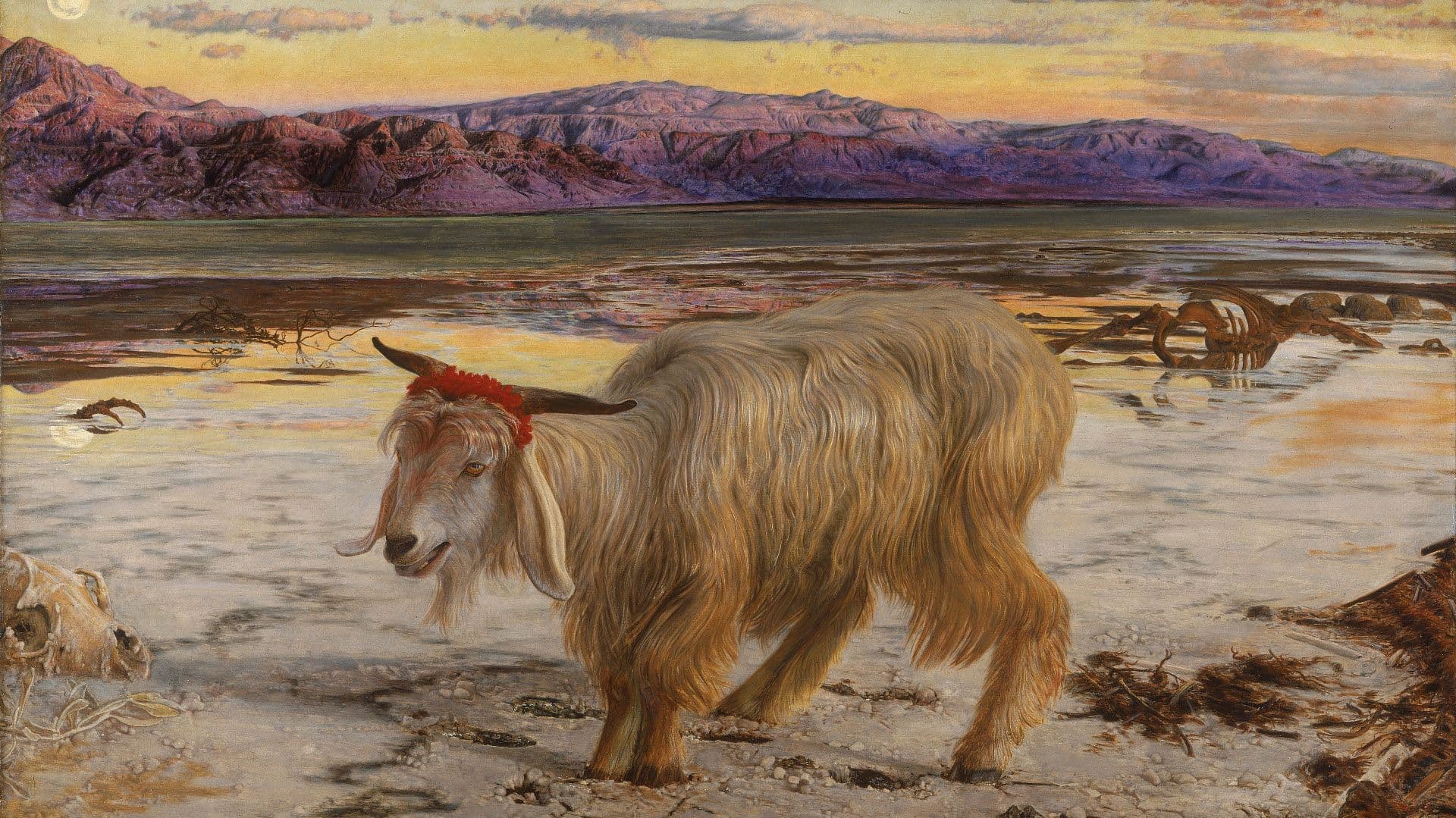 Detail of "The Scapegoat" by William Holman Hunt. Image via Wikimedia Commons.