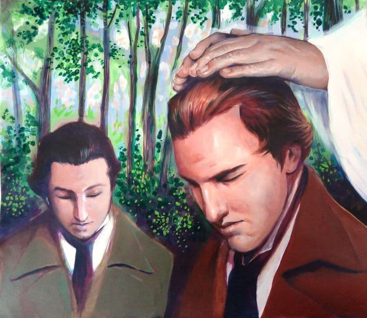 jose-smith-y-oliver-cowdery-reciben-el-sacerdocio-aarnico media related image